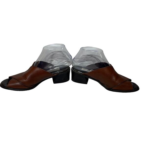 VTG 90s Y2K Prima Royale Heeled Sandals Brown Leather Open Toe Casual Boho 7M - Picture 2 of 8